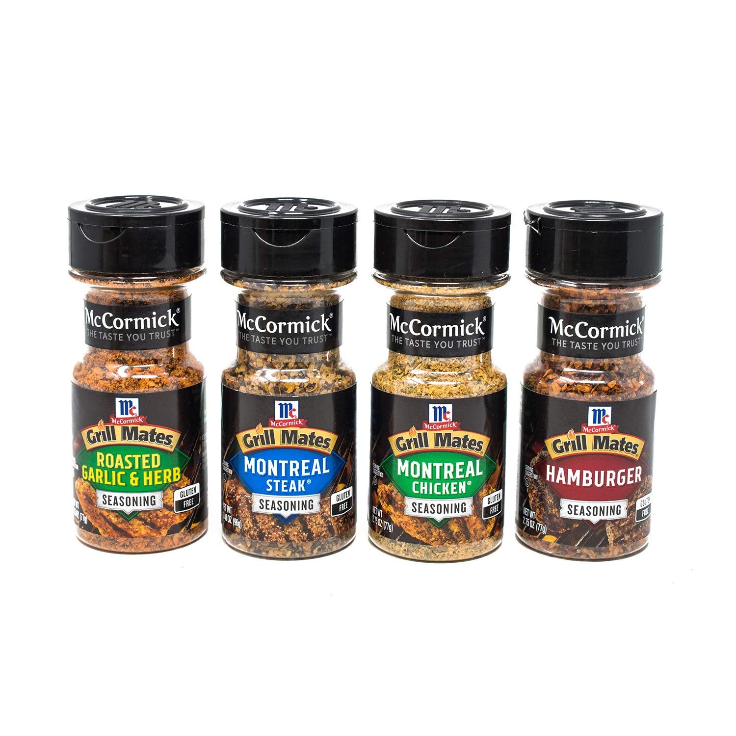 Mccormick Grill Mates Spices, Everyday Grilling Variety Pack (Montreal Steak, Montreal Chicken, Roasted Garlic & Herb, Hamburger), 4 Count