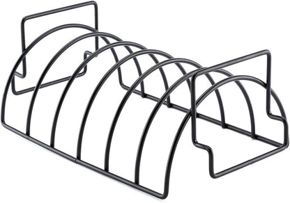 KUNANG BBQ Rib Racks for Smoking,Turkey Roasting Rack Roast Rack Dual Purpose Fit for Smoker,Oven and Grill