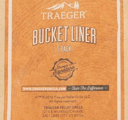 Traeger Grease Bucket Liner, 5 Count (Pack of 1)
