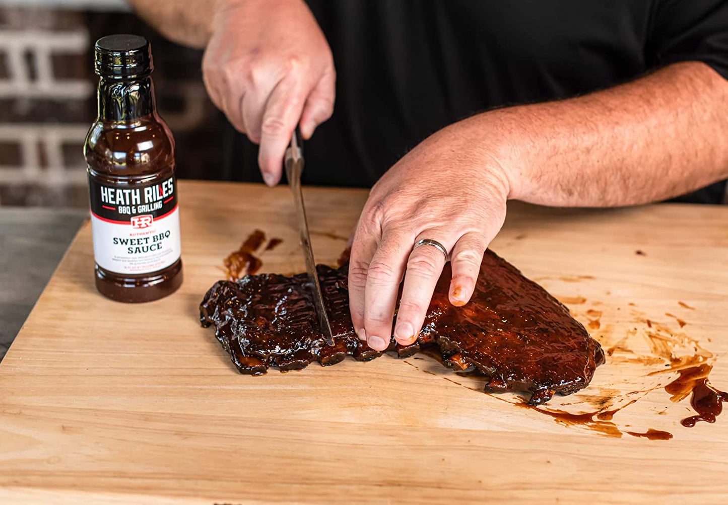Heath Riles BBQ Sweet Barbecue Sauce, Champion Pitmaster Recipe, Bottle 16 Oz.