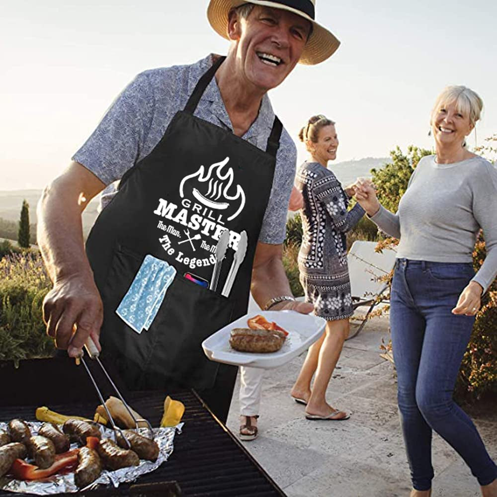 Grill Utensils Set,Bbq Grilling Accessories, Grill Set Gifts for Men Grill Tools, Barbeque with Apron, Stainless Steel Grill Kit Set Gifts for Men or Dad,Outdoor Camping Best Gifts (Style 2)