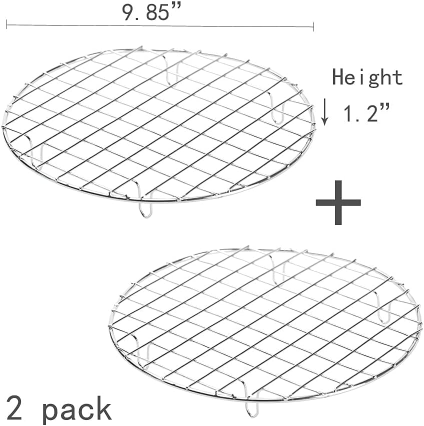 Grill Rack, 304 Stainless Steel BBQ Grilling Rack (9.85 Inch 2-Pack)…