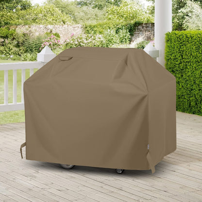 Unicook Grill Cover 60 Inch, Heavy Duty Waterproof Gas BBQ Cover with Sealed Seam, Rip and Fade Resistant BBQ Grill Cover, Compatible with Weber Charbroil and More Grills up to 58 Inch, Neutral Taupe