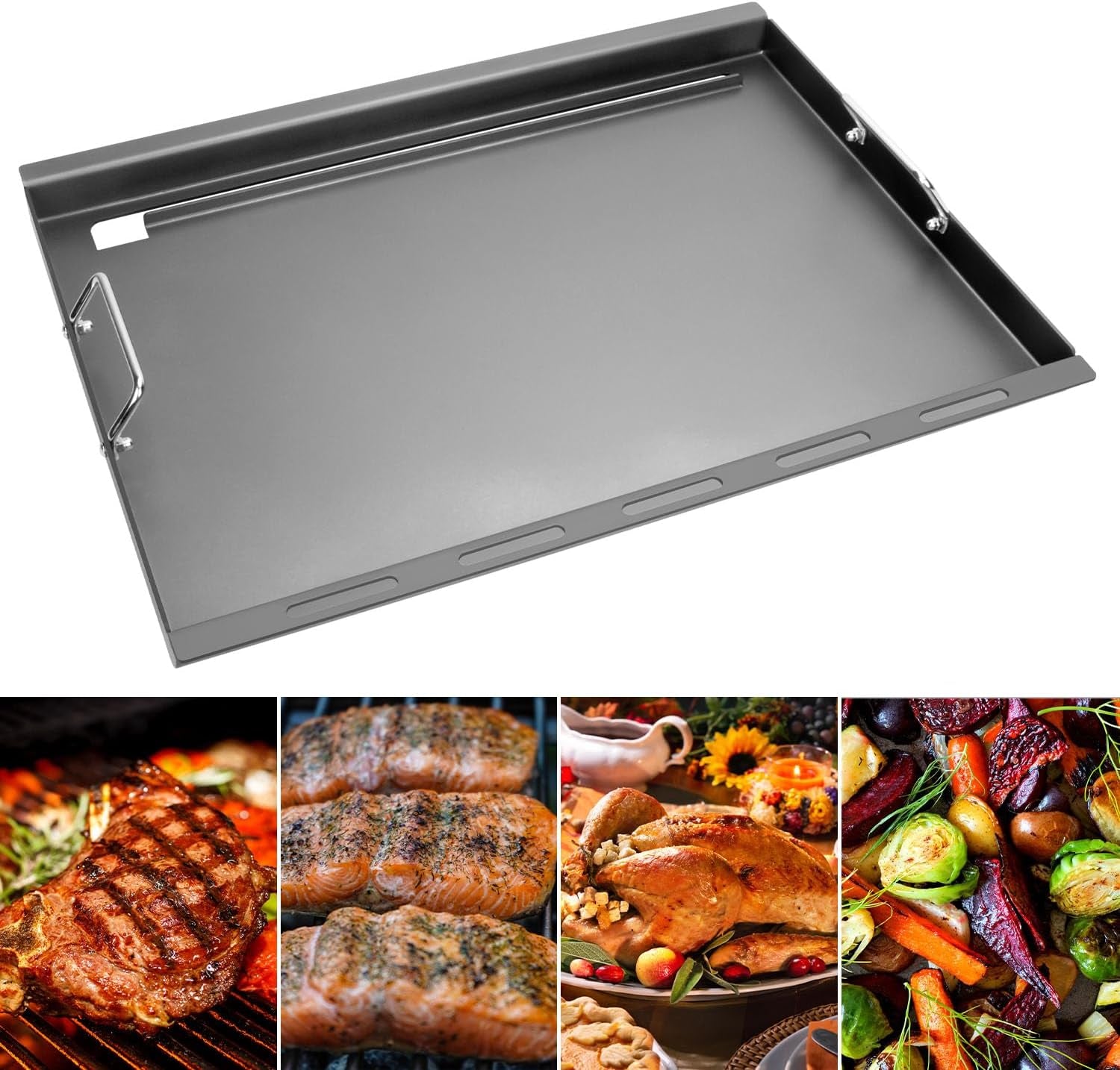 Full-Size Griddle Inserts for Home Depot Nexgrill 4 Burner 720-0830, 720-0830H, 720-0783E, Flat Top Grill Griddle for 5 Burner 720-0888N, 720-0888, 720-0697, Grills