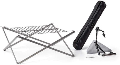 Wolf and Grizzly Grill + Fire Set | Camping Grill for Backpacking, Camping and Bushcraft | the Perfect Compact, Folding Grill for Your Next Adventure | Camping Grill Grate over Fire/Campfire Grill…