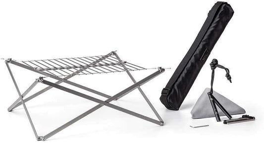 Wolf and Grizzly Grill + Fire Set | Camping Grill for Backpacking, Camping and Bushcraft | the Perfect Compact, Folding Grill for Your Next Adventure | Camping Grill Grate over Fire/Campfire Grill…