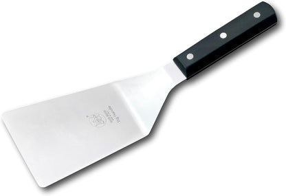 DUE BUOI Big Handle Wide Spatula Blade Dimension 4" X 6.1/3". Good for Burger Kitchen Bbq Grill Griddle Pastry. Non-Stick Durable. ICQ Approved.