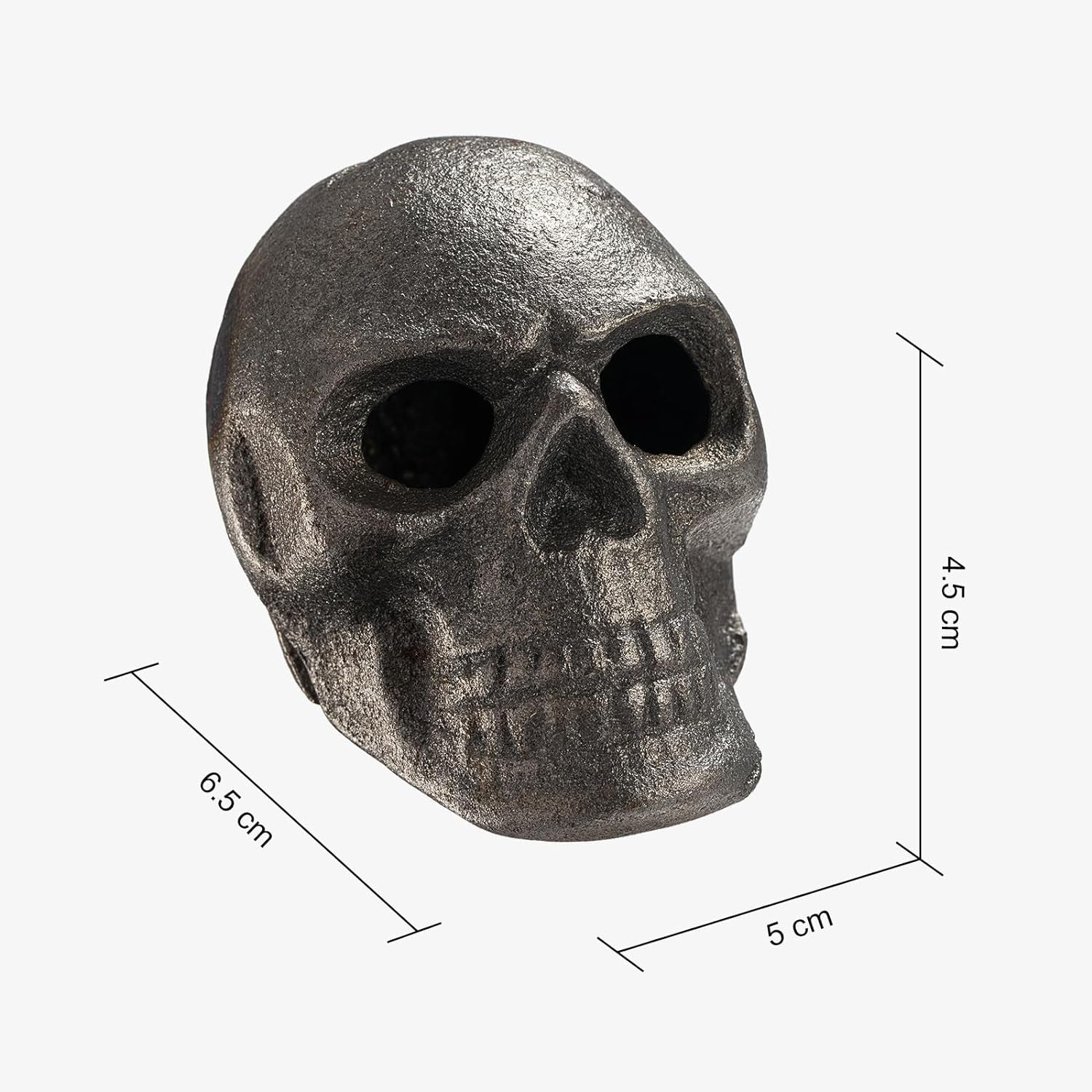 Metal Fireproof Fire Pit Skulls | Set of 8 | Spooky Ceramic Skeleton Props, Reusable Gothic Decor for Outdoor & Indoor Fireplaces, for Bonfire, Campfire, Firepit, BBQ, Creepy Home Decor