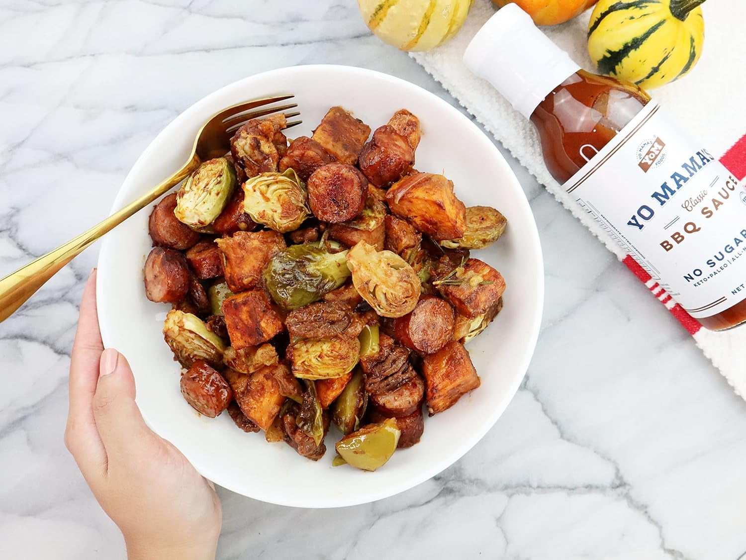 Keto Barbecue BBQ Sauce by Yo Mama'S Foods – (Pack of 4) - No Sugar Added, Low Carb, Vegan, Gluten Free, Paleo Friendly, and Made with Whole Non-Gmo Tomatoes!