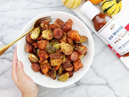 Keto Barbecue BBQ Sauce by Yo Mama'S Foods – (Pack of 4) - No Sugar Added, Low Carb, Vegan, Gluten Free, Paleo Friendly, and Made with Whole Non-Gmo Tomatoes!