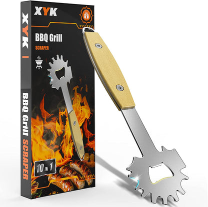 BBQ Grill Scraper, Stocking Stuffers for Men, Bristle Free Safe BBQ Scraper Fits Any Grilling Grate or Smoker Cleaning Tool and Kitchen Gadgets,Ideal Gifts for Christmas Men Dad Husband Fathers Day…
