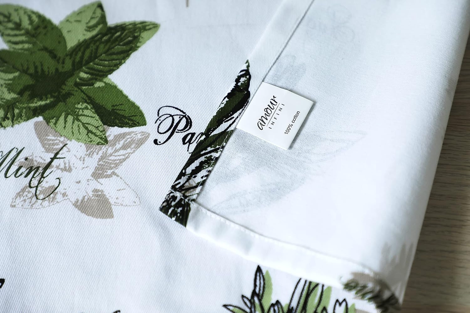 Herb Garden Apron | 27.5 X 33 Inches | 100% Natural Cotton | Womens Apron for Cooking, Baking, Gardening | Convenient Pockets and Adjustable Strap at Neck & Waist Ties