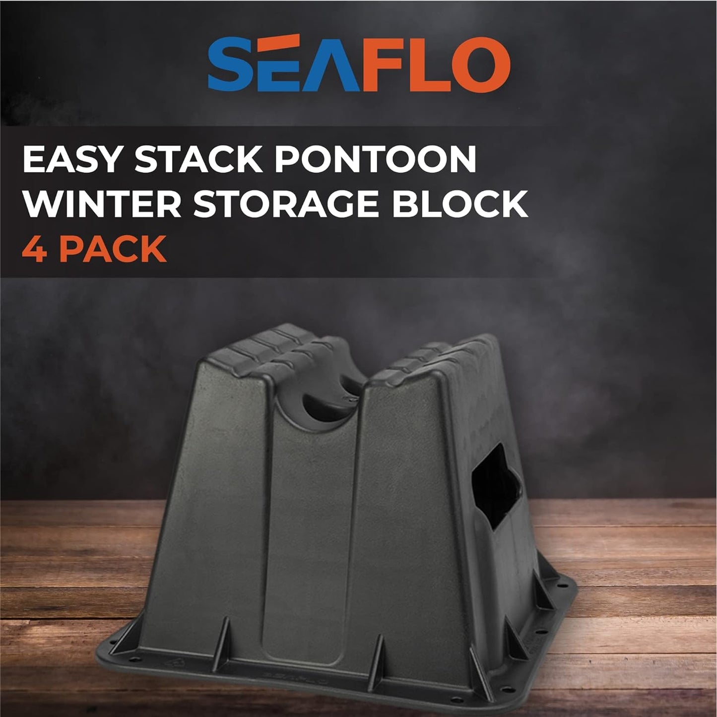 Pontoon Storage Blocks - Heavy Duty, Stackable & Weather Resistant - Perfect for Winterizing, Boat Protection & Maintenance (Set of 4)