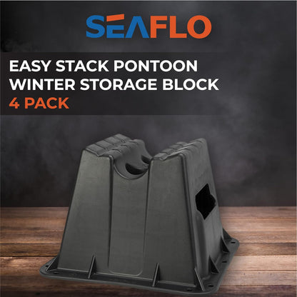 Pontoon Storage Blocks - Heavy Duty, Stackable & Weather Resistant - Perfect for Winterizing, Boat Protection & Maintenance (Set of 4)
