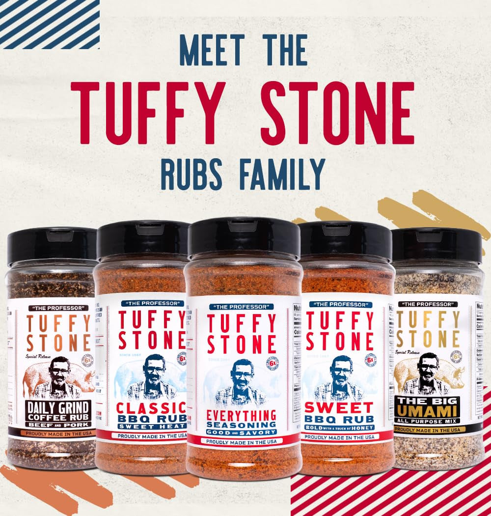 Tuffy Stone Everything Seasoning | 6X World Barbecue Grand Champion | All-Purpose BBQ Spice Rub | Versatile Seasoning | 6.95 Oz Shaker