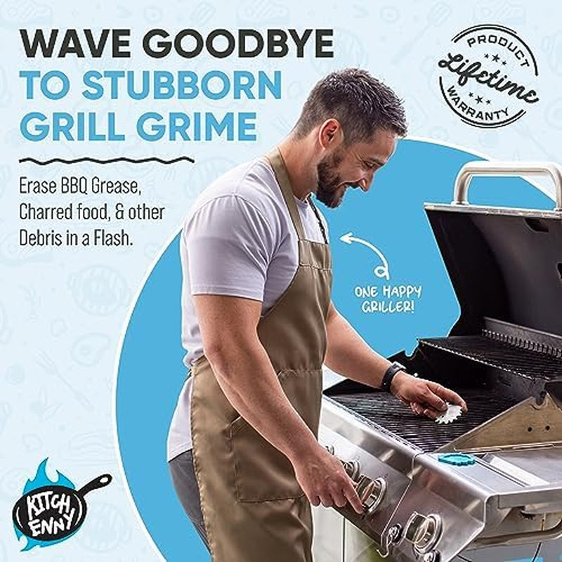 Grill Scraper for Outdoor Grill - BBQ Grill Accessories, Bristle-Free Camping Accessories, Perfect BBQ Gifts for Men Who like Grilling, Stocking Stuffers for Adults, Dads Who Have Everything