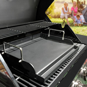 Nonstick Coating Cooking Griddle for Gas Grill, 25"X16” Universal Griddle Plate Insert for Gas Stove/Charcoal/Electric/Gas Grill Large Flat Griddle Top Plate for Camping Tailgating Grilling