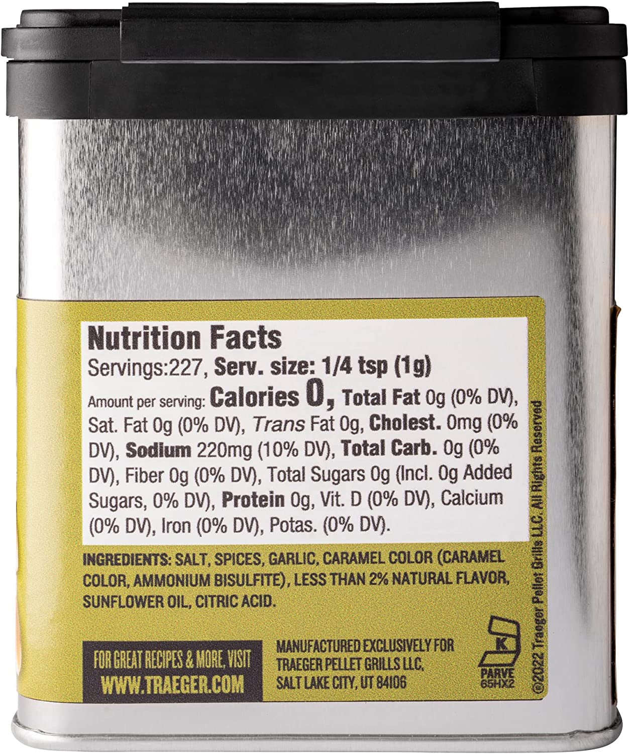 Traeger Grills SPC178 Blackened Saskatchewan Rub with Garlic & Signature Spices