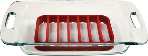 Image of Norpro, Red Rectangle Silicone Roasting Rack, 1 EA