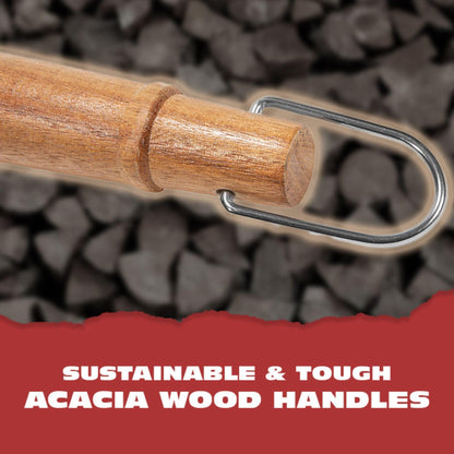 BBQ-AID Grill Brush for Outdoor Grill Bristle Free - 18" BBQ Brush for Grill Cleaning Kit - Safe BBQ Grill Cleaner Brush and Scraper - Stainless Grill Cleaning Brush for Any Grill, Grill Accessories