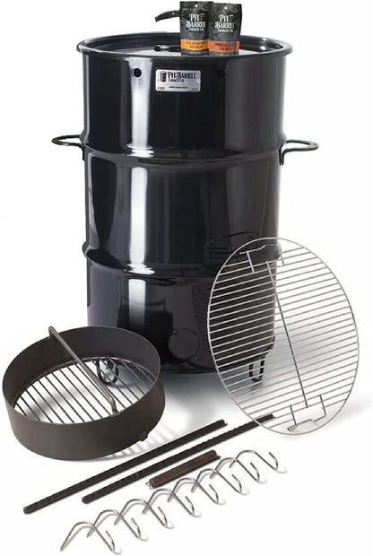 Pit Barrel Cooker Classic Package - 18.5 Inch Drum Smoker | Porcelain Coated Steel BBQ Grill | Includes 8 Hooks, 2 Hanging Rods, Grill Grate and More