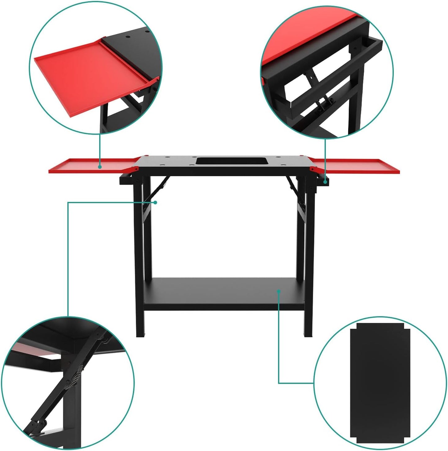 Adjustable Universal Griddle Stand for Blackstone 17"/22" Table Top Griddle, Multifunctional BBQ Stand with Double -Shelf Outdoor Worktable and Carry Bag for Outdoor Camping Cooking.