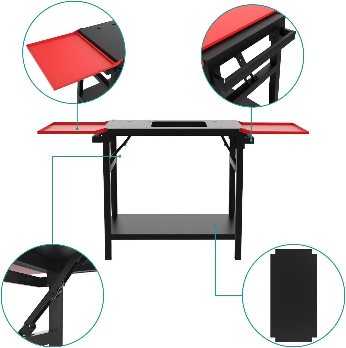 Adjustable Universal Griddle Stand for Blackstone 17"/22" Table Top Griddle, Multifunctional BBQ Stand with Double -Shelf Outdoor Worktable and Carry Bag for Outdoor Camping Cooking.