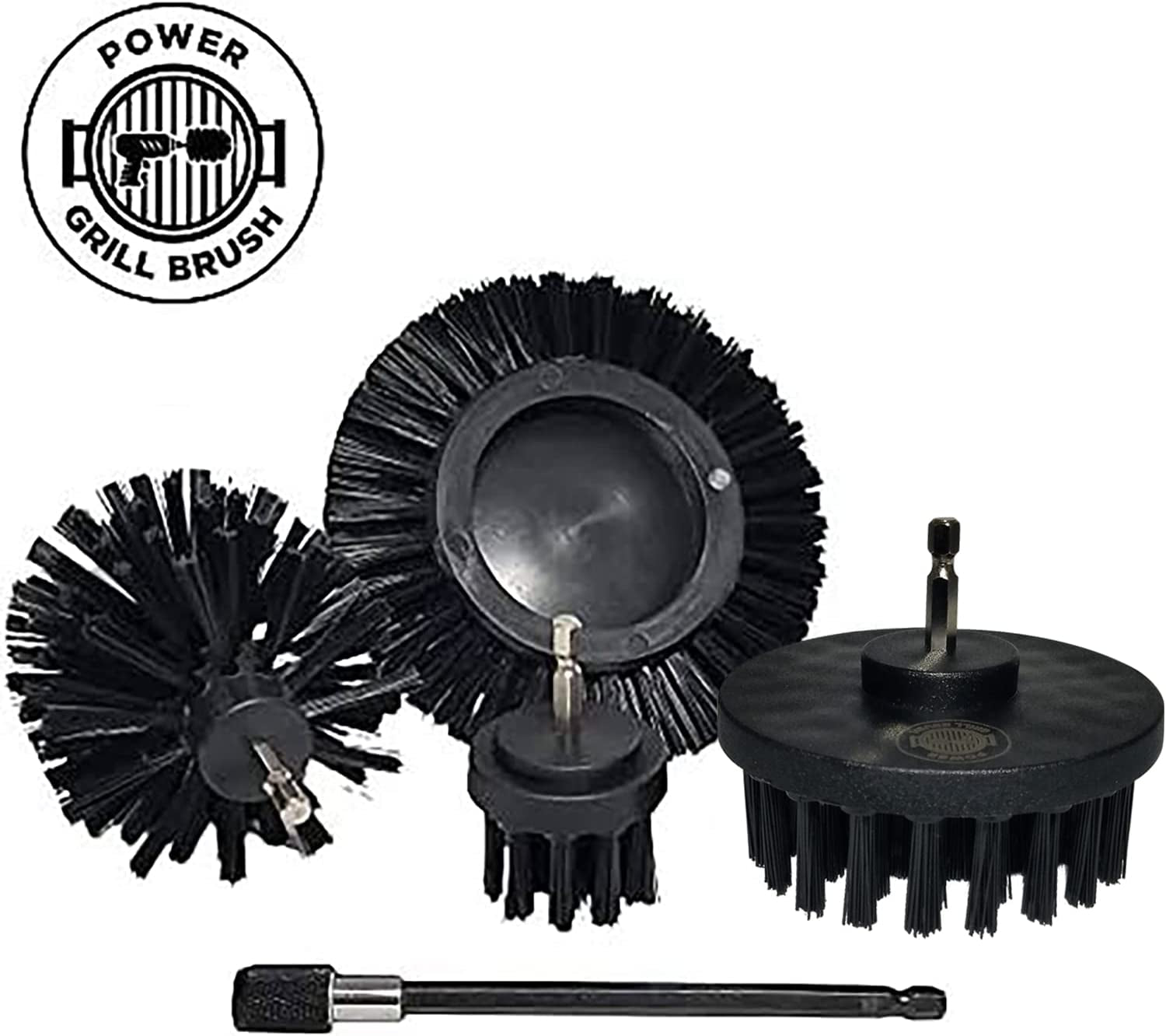 5 Piece BBQ Cleaning Kit - Nylon Safe Bristle/Free Non/Wire - Safe for All Grates Stainless Steel Porcelain Iron Charcoal/Gas Scraper Tool/Accessories Outdoor Gift for Dad/Men