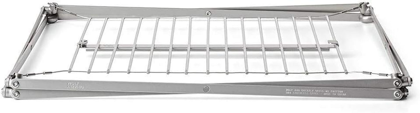 Wolf and Grizzly Grill + Fire Set | Camping Grill for Backpacking, Camping and Bushcraft | the Perfect Compact, Folding Grill for Your Next Adventure | Camping Grill Grate over Fire/Campfire Grill…