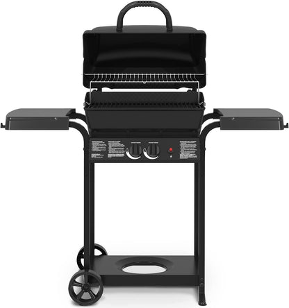 , 24025BMT, Cast 2-Burner, Liquid Propane Gas Grill, Black