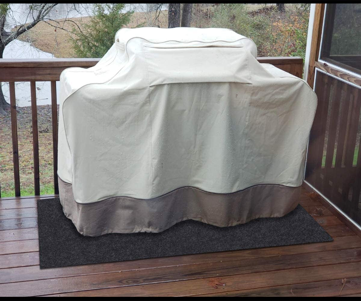 Gas Grill Mat，Premium BBQ Mat and Grill Protective Mat—Protects Decks and Patios from Grease Splashes,Absorbent Material-Contains Grill Splatter，Anti-Slip and Waterproof Backing，Washable (36" X 36")