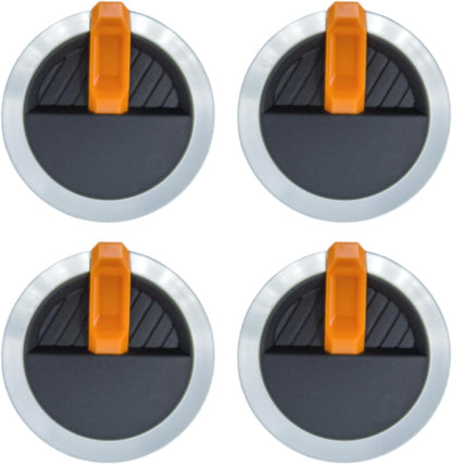 Gas Griddle Orange Knob Replacement for Blackstone Griddle Walmart Knobs,4-Pack