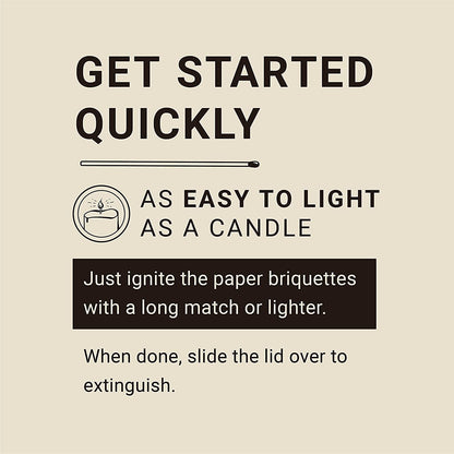 Radiate Portable Campfire: the Go-Anywhere Outdoor Fire Pit - Portable and Convenient - 3 Hours of Warmth and Burn Time - Great for Camping, Picnics, and More - Made in the USA