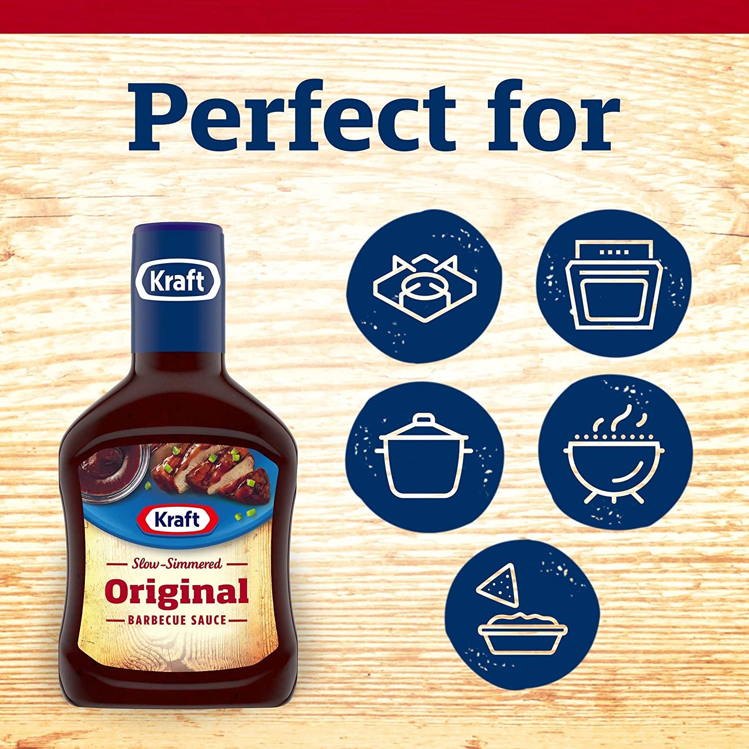 Kraft Original Slow-Simmered BBQ Barbecue Sauce (18 Oz Bottle)