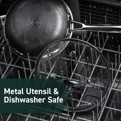 Hybrid Nonstick Griddle Pan, 12-Inch, Stay-Cool Handle, Dishwasher and Oven Safe, Induction Ready, Compatible with All Cooktops