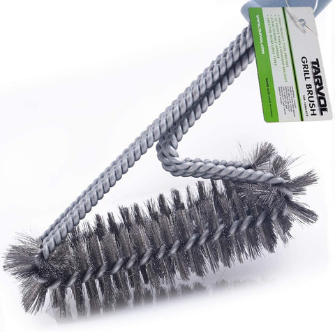 Image of BBQ Grill Brush Stainless Steel 18" Barbecue Cleaning Brush W/Wire Bristles & Soft Comfortable Handle - Perfect Cleaner & Scraper for Grill Cooking Grates