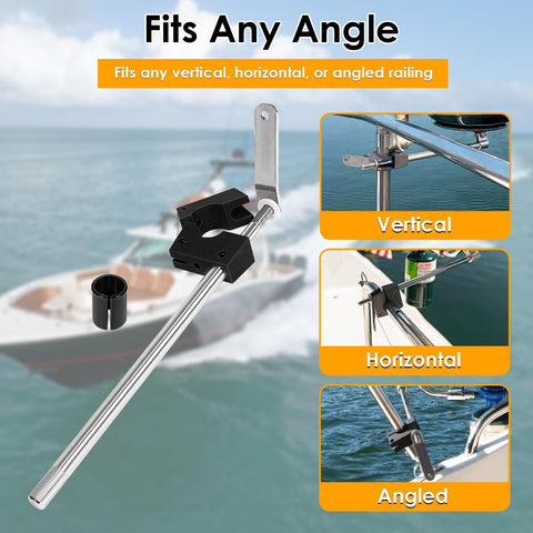 Image of Round Rail Grill Mounting Hardware Kit for Standard 7/8" or 1" Rails, Compatible with All Magma Marine Kettles Grill A10-080