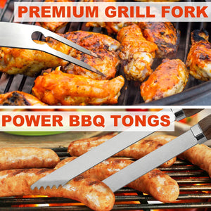 21PCS Professional Stainless Steel Grill Accessories Set for Men Dad Women - Perfect Grill Gift on Father'S Day, Christmas, Birthday - Complete BBQ Kit for Outdoor Camping Barbecue