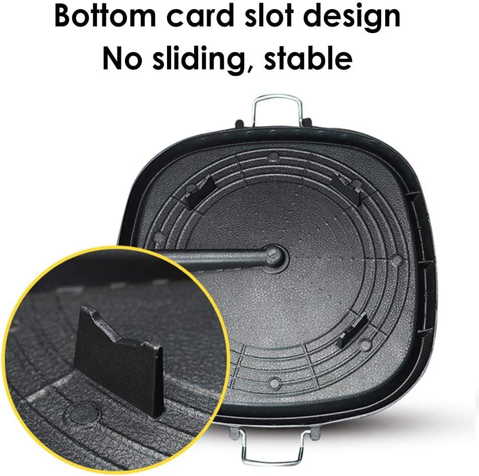 Korean BBQ Non-Stick Square Grill Pan with Natural Material 6 Layer Coating Easy Grease Draining 11.8 Inch Gas Range Grilling Pan for Both Home & Outdoor