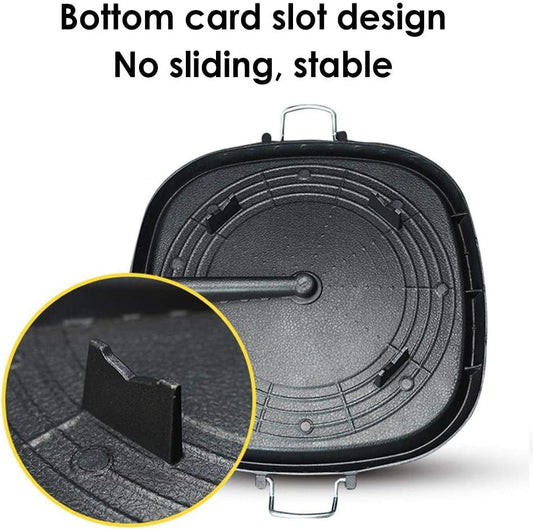 Korean BBQ Non-Stick Square Grill Pan with Natural Material 6 Layer Coating Easy Grease Draining 11.8 Inch Gas Range Grilling Pan for Both Home & Outdoor