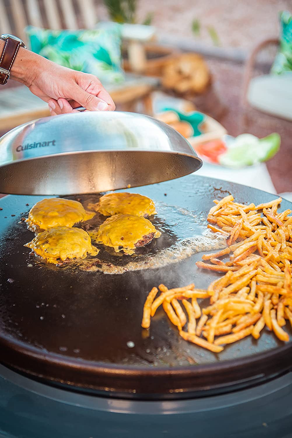 CGG-888 Outdoor Stainless Steel Lid, 360° Griddle Cooking Center