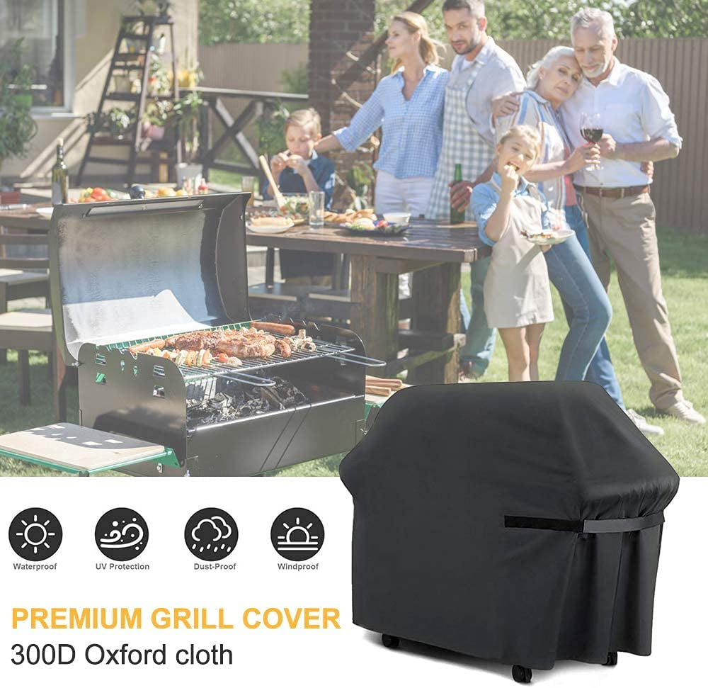 LBTING Grill Cover, 40-Inch Heavy Duty 300D Oxford Waterproof Windproof UV Resistant BBQ Gas Grill Cover for Outdoor Barbecue Fit Most Brands Weber, Brinkmann, Char Broil, Holland