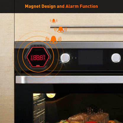 6 Probes Bluetooth Grill Thermometer IBT-6XS & Instant Fast Read Meat Thermometer IHT-1P, Rechargeable Wireless Meat Thermometer with Timer Alarm Magnet for Food, Kitchen, Outdoor Cooking