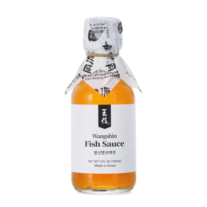 Wangshin Fish Sauce (5 Fl Oz/Aged 2 Years) - Anchovy and Salt Fermented in a Korean Traditional Clay Pot