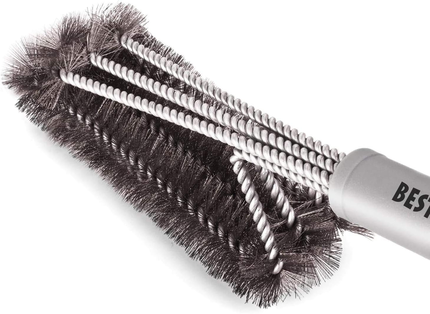 BBQ Grill Brush Stainless Steel 18" Barbecue Cleaning Brush W/Wire Bristles & Soft Comfortable Handle - Perfect Cleaner & Scraper for Grill Cooking Grates
