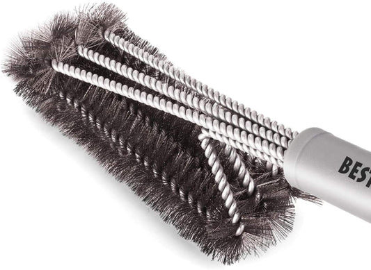 BBQ Grill Brush Stainless Steel 18" Barbecue Cleaning Brush W/Wire Bristles & Soft Comfortable Handle - Perfect Cleaner & Scraper for Grill Cooking Grates