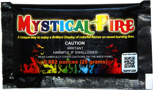 Mystical Fire Flame Colorant Vibrant Long-Lasting Pulsating Flame Color Changer for Indoor or Outdoor Use 0.882 Oz Packets 6 Pack