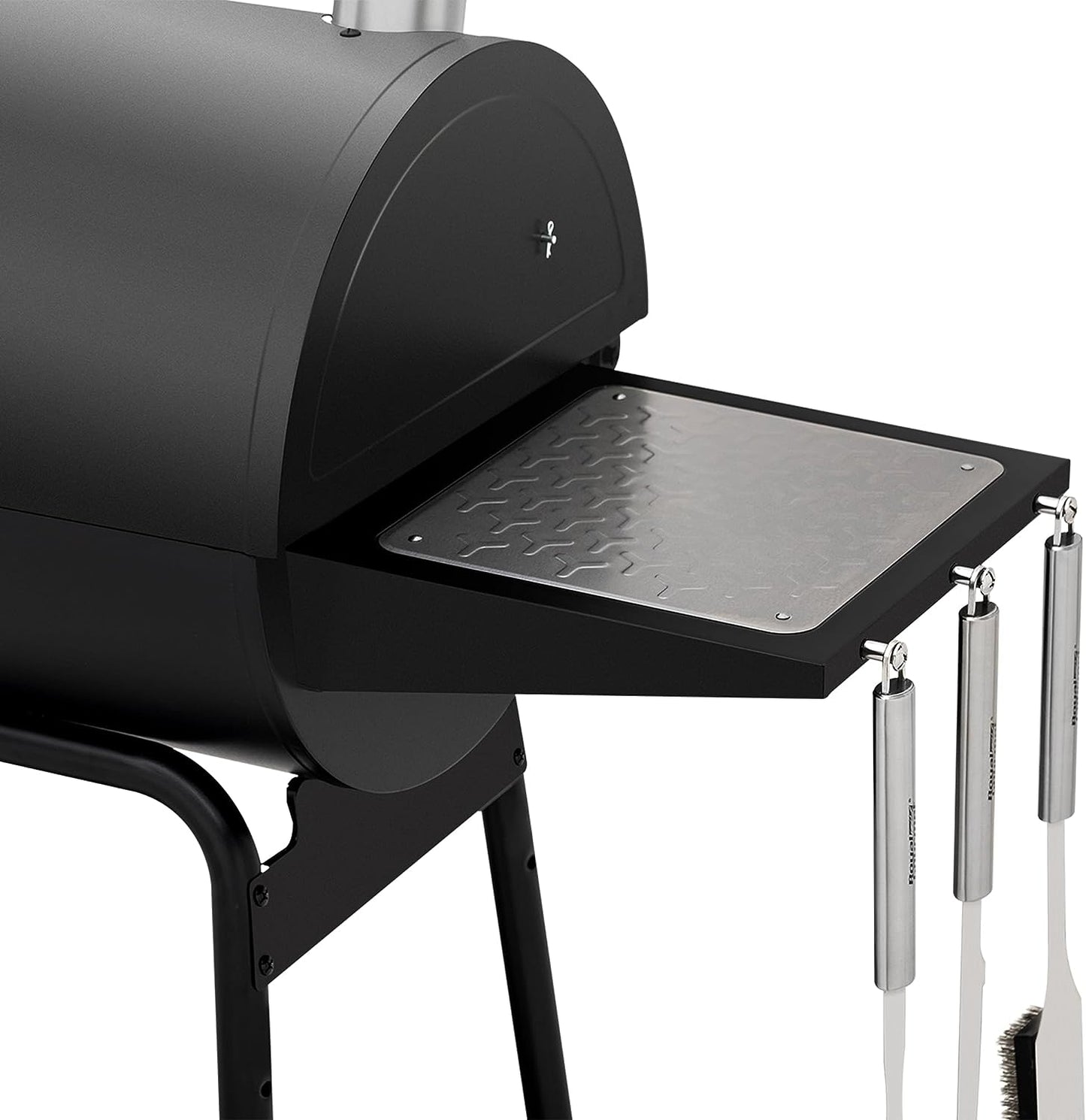 CC1830M 30-Inch Barrel Charcoal Grill with Offset Smoker, 811 Square Inches, Outdoor Backyard, Patio and Parties, Black, Large