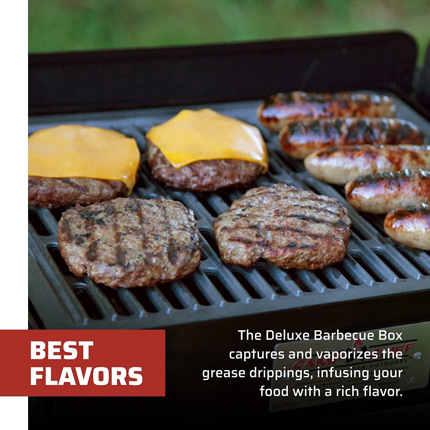Camp Chef Deluxe BBQ Grill Box, Single Burner Accessory, Cooking Dimensions: 14 In. X 16 In