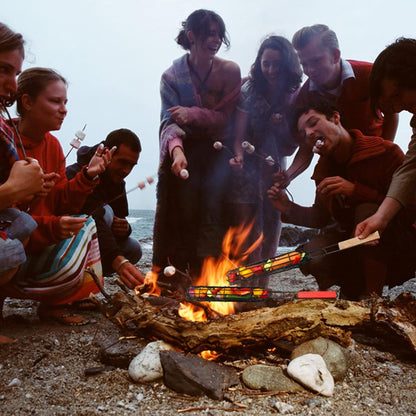 Kabob Grilling Basket Grilling Skewers Nonstick Kabob Grill Baskets Set of 6 & 6 Barbecue Skewers,Grilling & BBQ Utensils, Grill Basket for Vegetables with Handle Grilling Baskets for Outdoor Grilling